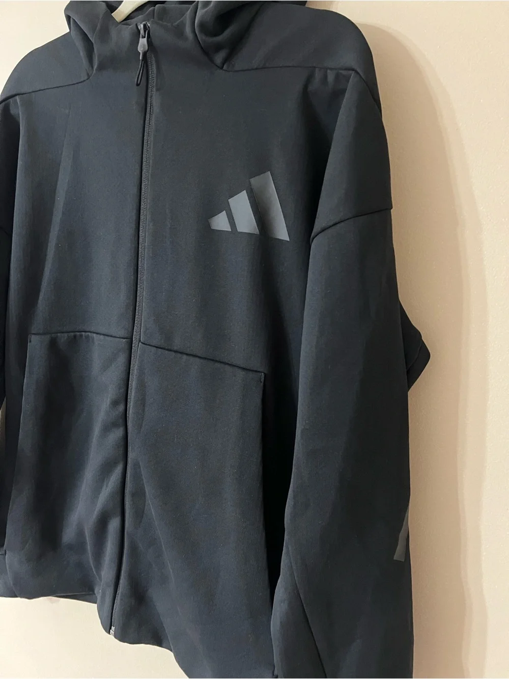 black adidas Z.N.E. Full-Zip Hooded Track Jacket Large
